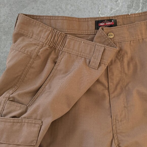 Tru-Spec 24-7 Series Simply Tactical Big and Tall Beige Khaki Cargo Shorts Sz 50 - Picture 7 of 10